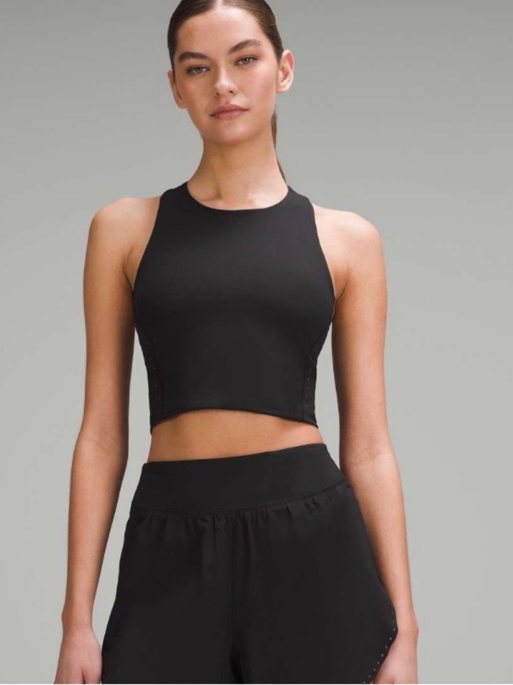 Black Lululemon Swift Speed Cropped Tank Top